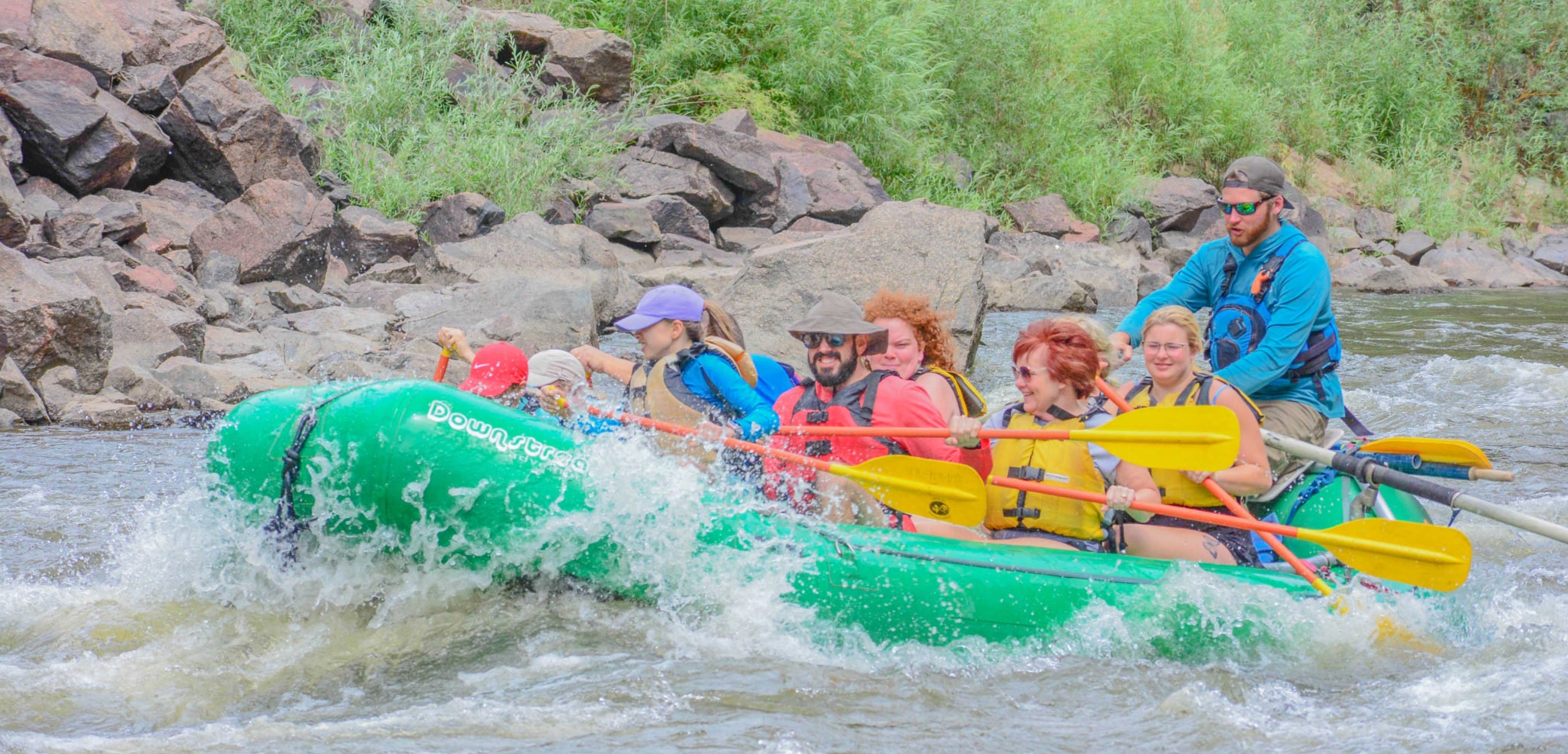 family on colorado river rafting trip