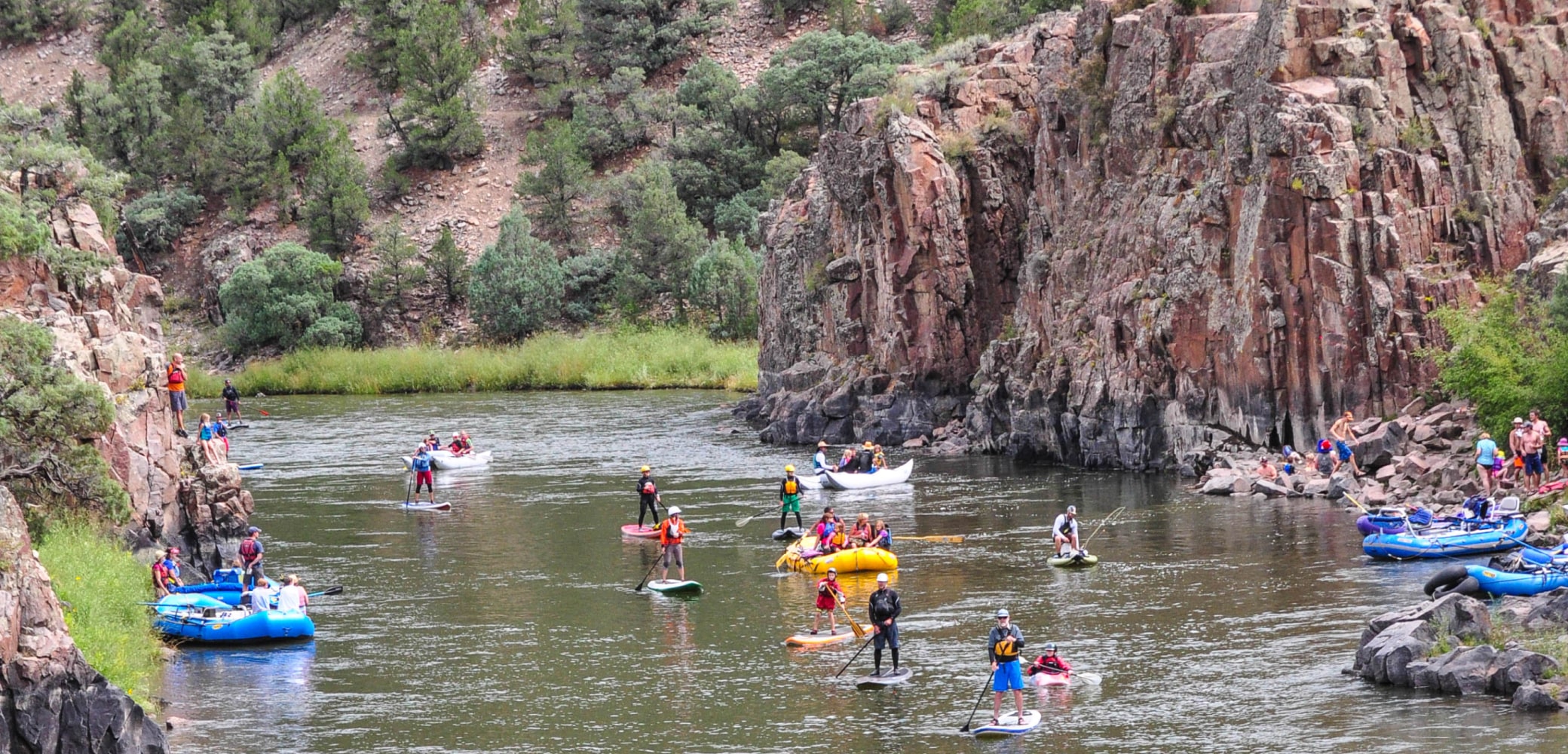 Big group kayaks, rafts and paddleboards in colorado near denver