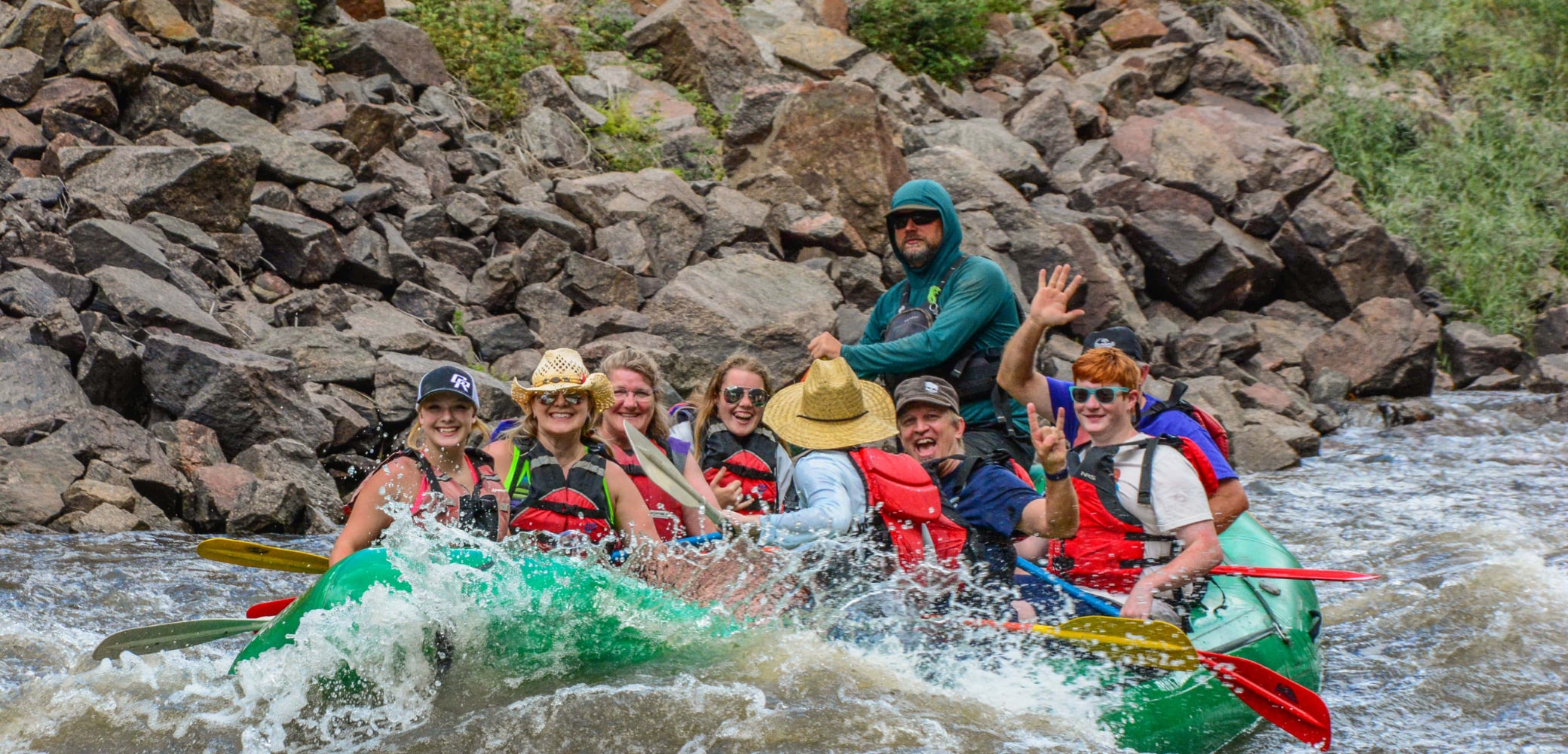 guests white water rafting on the upper colorado river