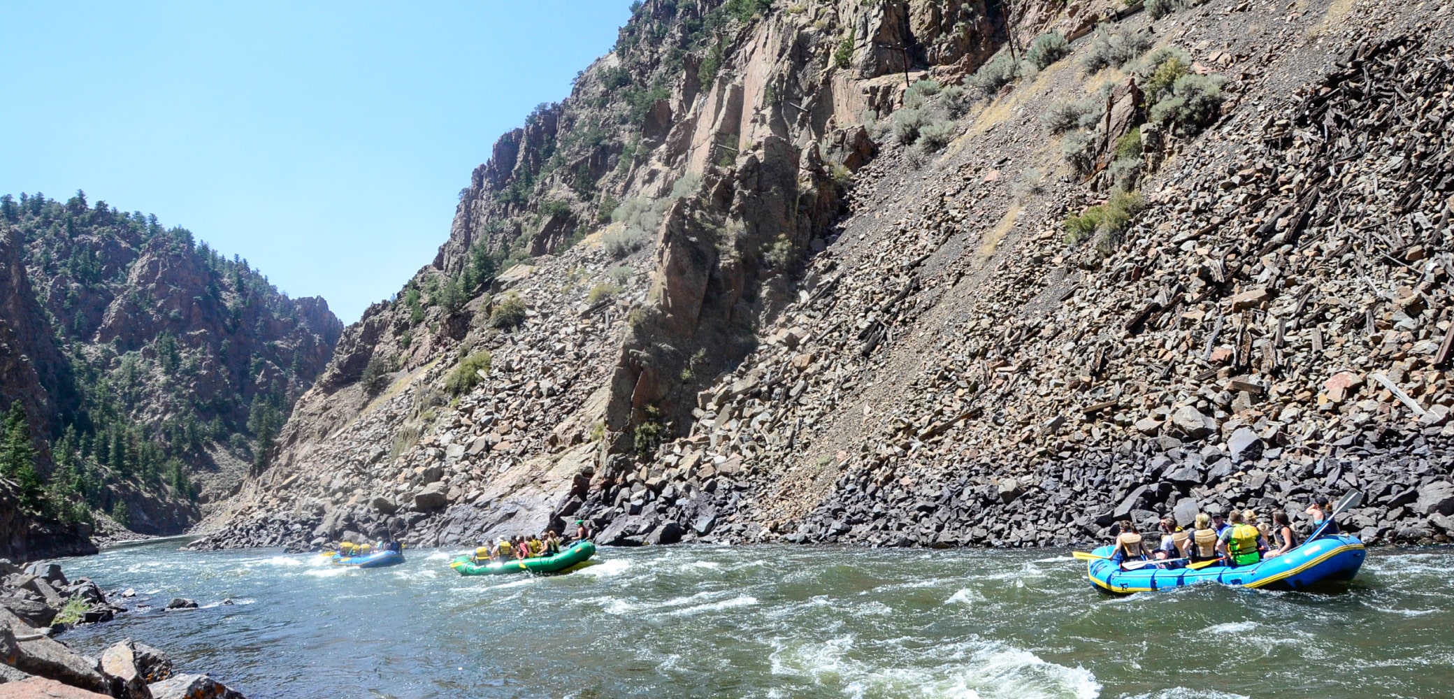 guided white water rafting on the upper colorado