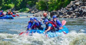 People rafting with Downstream Adventures in Colorado