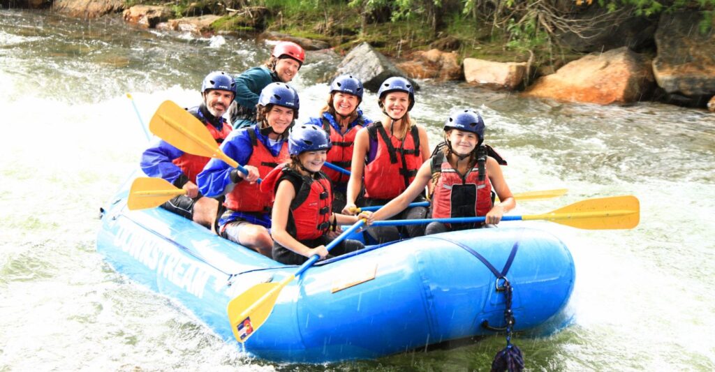 family rafting Clear Creek in Colorado
