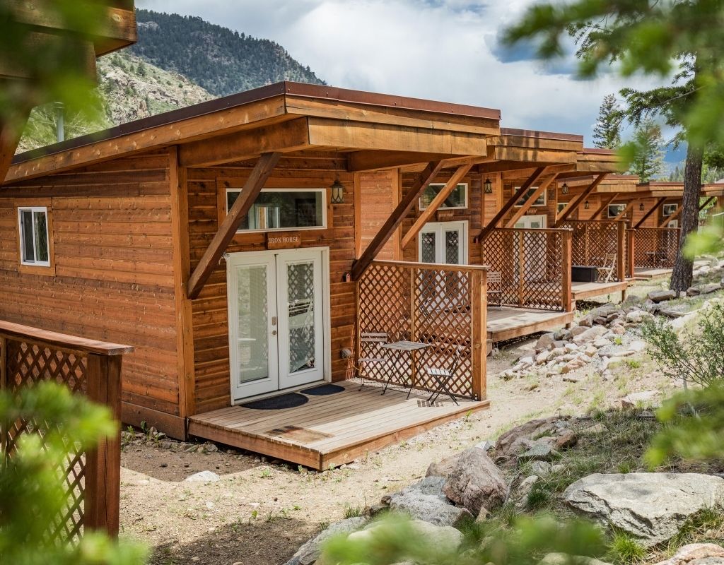 cabins in the Rockies to stay when rafting near Denver